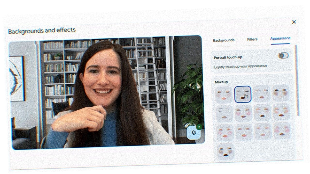 Google Meet’e yapay zeka destekli makyaj özelliği geldi