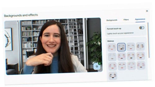 Google Meet’e yapay zeka destekli makyaj özelliği geldi
