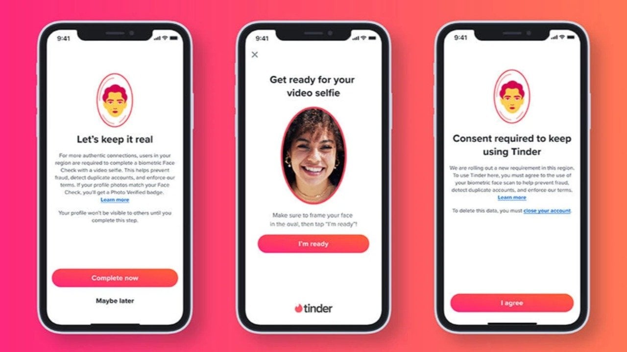 Tinder artık yeni kullanıcılardan kimliklerini selfie ile doğrulamalarını istiyor