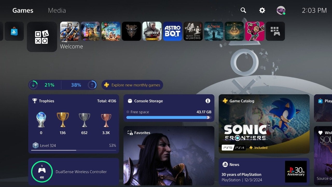 Sony, PS5 ana ekranını yeniliyor: Slayt özelliği yolda