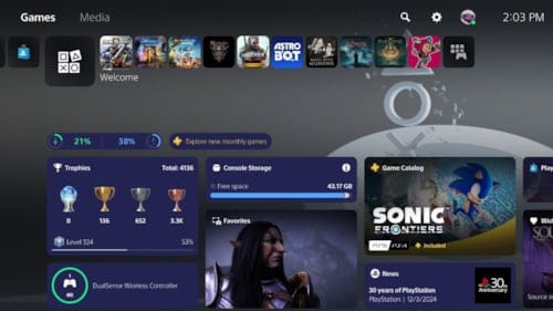 Sony, PS5 ana ekranını yeniliyor: Slayt özelliği yolda