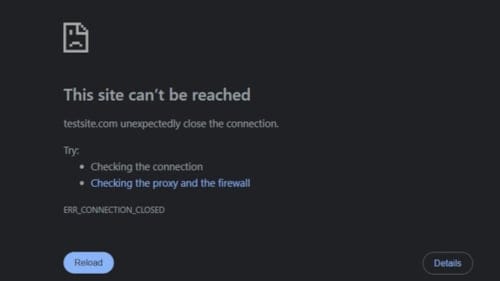 Chrome'da 'ERR_CONNECTION_CLOSED' hatası nasıl düzeltilir?