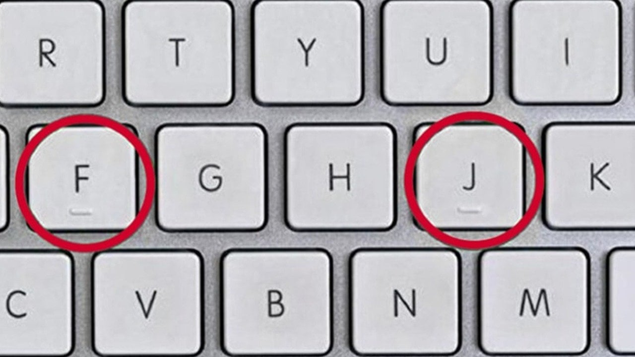 Klavyedeki f ve j tuşlarındaki çizgiler neden var? Meğer herkes yanlış biliyormuş