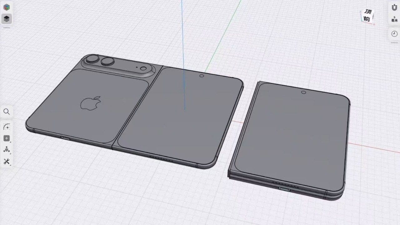 Katlanabilir iPhone için yeni CAD görselleri ortaya çıktı