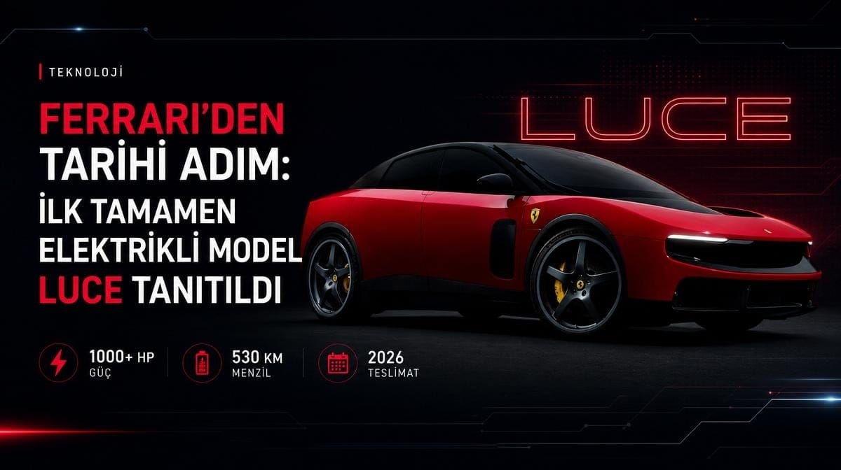 Ferrari'den tarihi adım: İlk tamamen elektrikli model Luce tanıtıldı