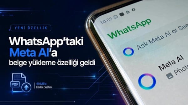 WhatsApp'taki Meta AI'a belge yükleme özelliği geldi
