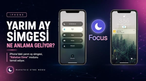 iPhone ekranının üst kısmında beliren yarım ay simgesi ne anlama geliyor?