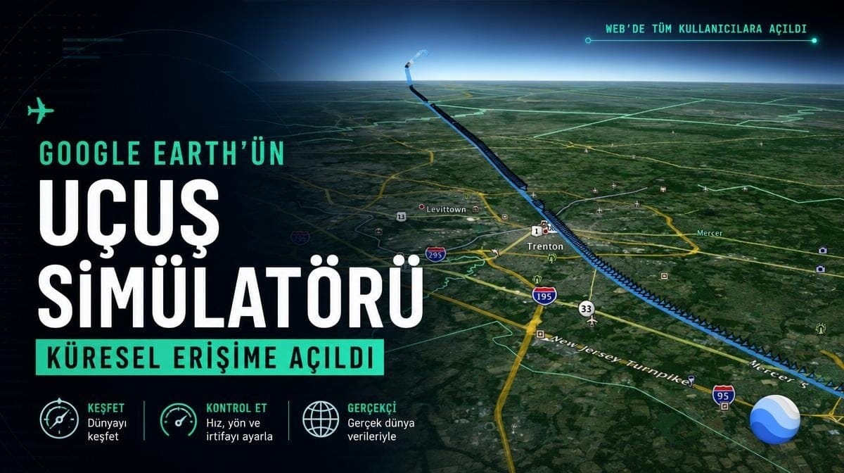 Google Earth'ün uçuş simülatörü özelliği küresel erişime açıldı