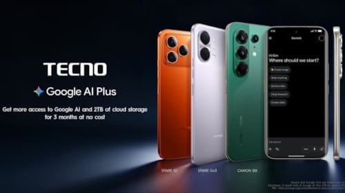 TECNO, yeni telefon alanlara 3 aylık Google AI Plus paketi verecek