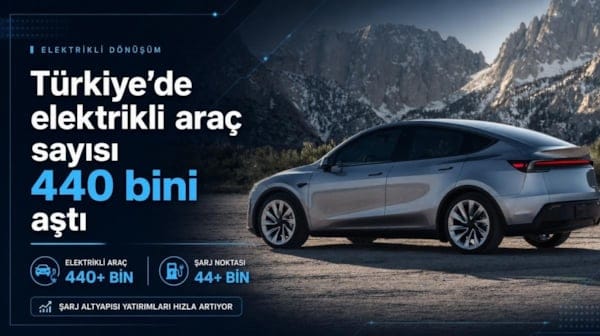 Türkiye'de elektrikli araç sayısı 440 bini aştı