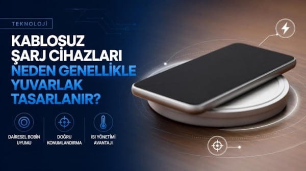 Kablosuz şarj cihazları neden genellikle yuvarlak tasarlanır?