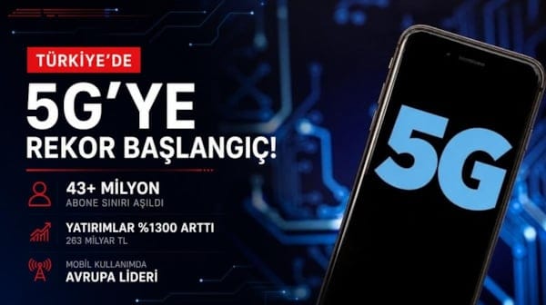 Türkiye'de 5G'ye rekor başlangıç! 43 milyon abone sınırı aşıldı