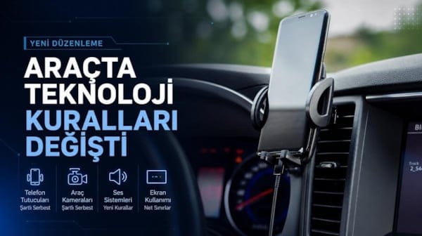 Araç sahiplerini ilgilendiriyor: Telefon tutucusu, araç kamerası ve ses sistemi kuralları değişti