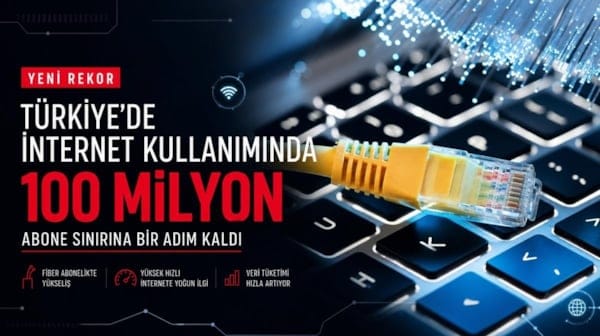Türkiye'de internet kullanımında yeni rekor! 100 milyon abone sınırına bir adım kaldı