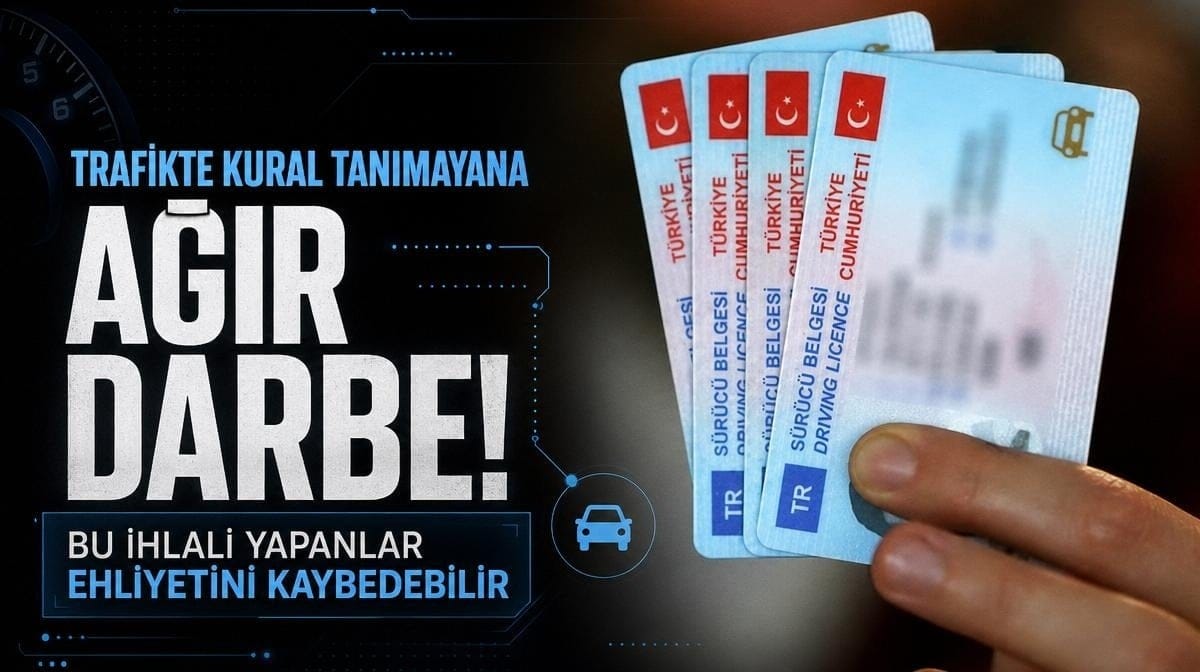 Trafikte kural tanımayanlara ağır darbe! Bu ihlali yapanlar ehliyetini tamamen kaybedebilir