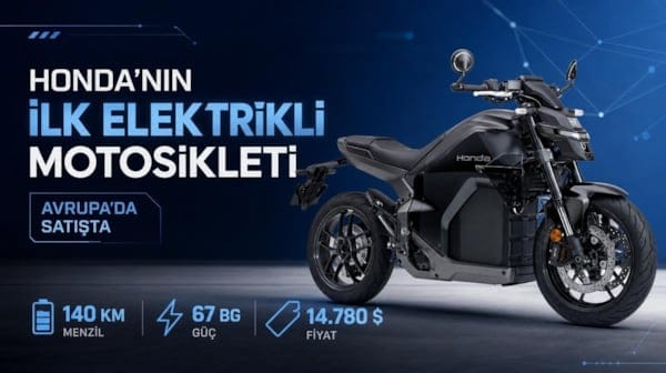 Honda'nın ilk elektrikli motosikleti Avrupa'da satışa çıktı