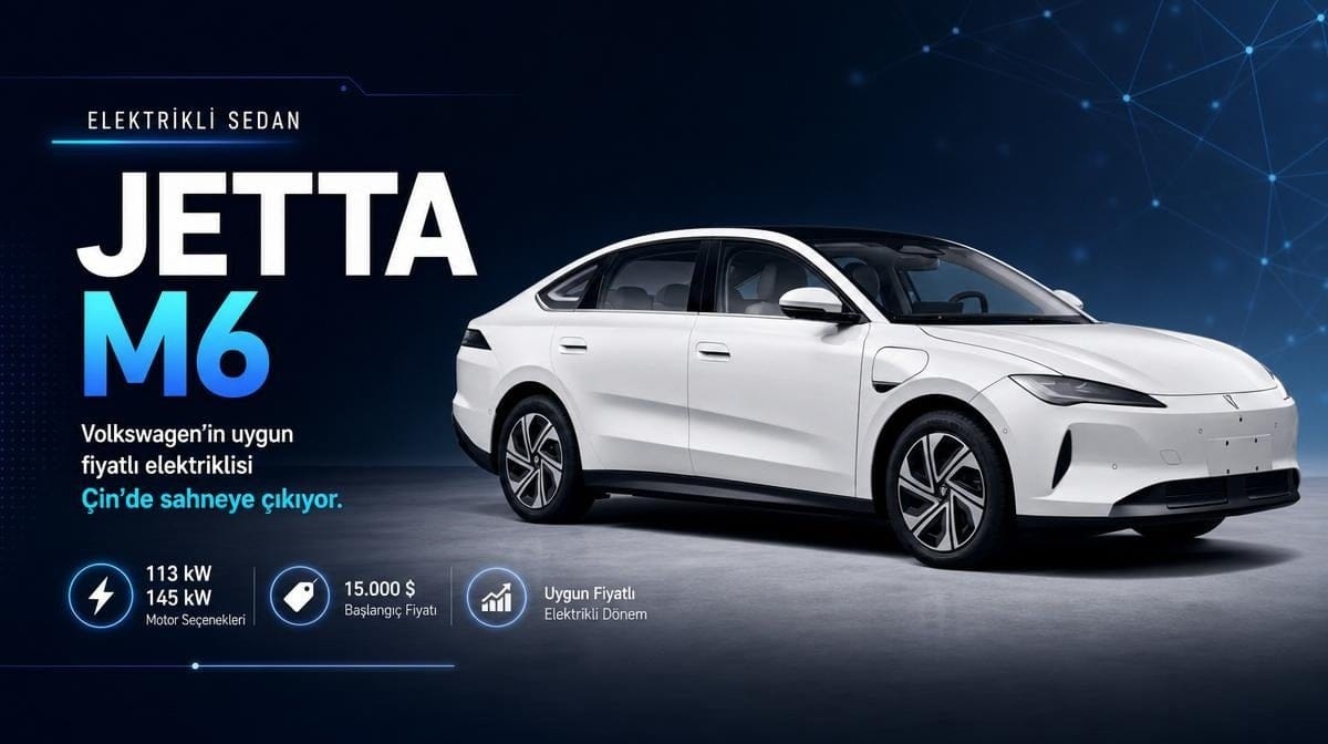 Volkswagen'in uygun fiyatlı elektrikli sedanı Jetta M6 ortaya çıktı