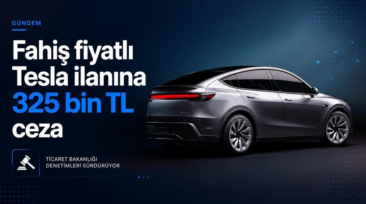 Ticaret Bakanlığı, fahiş fiyatlı Tesla ilanına 325 bin TL ceza kesti