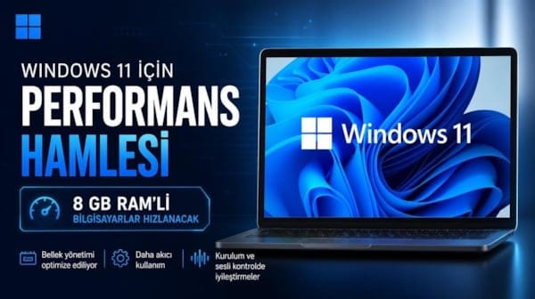 Microsoft'tan Windows 11 için performans hamlesi: 8 GB RAM'li bilgisayarlar hızlanacak
