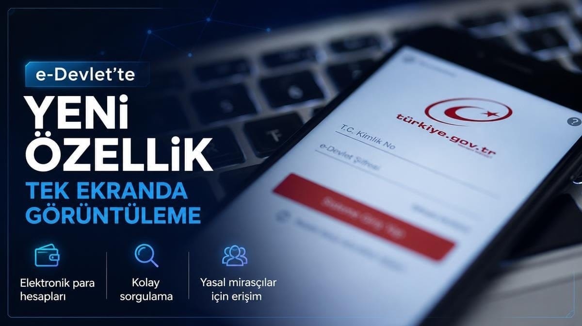 e-Devlet'e yeni özellik geldi: Elektronik para hesapları artık tek ekranda görüntülenebiliyor