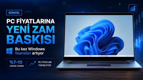 PC fiyatlarına yeni zam baskısı: Bu kez Windows lisansları artıyor 