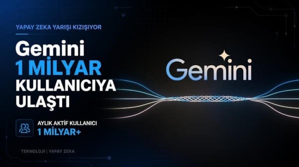 Google Gemini, 1 milyar kullanıcıya ulaşarak rekor kırdı