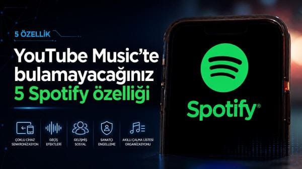 YouTube Music'te bulamayacağınız 5 Spotify özelliği
