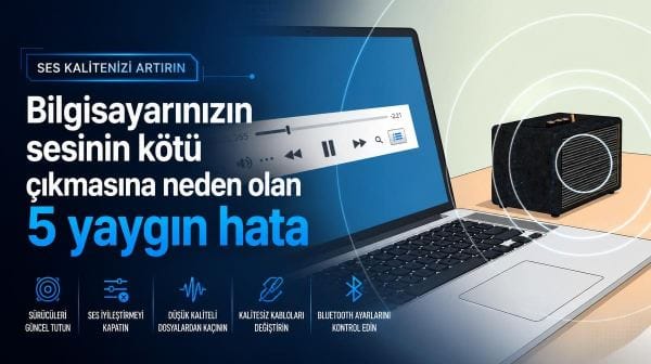 Bilgisayarınızın sesinin kötü çıkmasına neden olan 5 yaygın hata