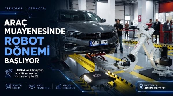 Araç muayenesinde robot dönemi başlıyor: TURKA ve Altınay’dan yeni iş birliği