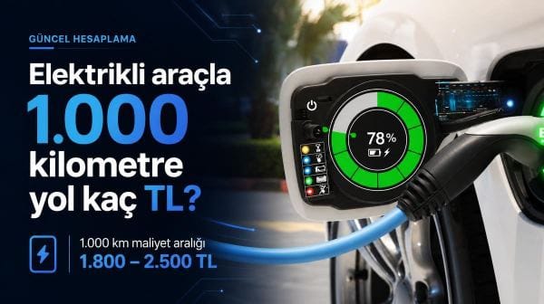 Elektrikli araçla 1.000 kilometre yol kaç TL? Güncel hesaplama