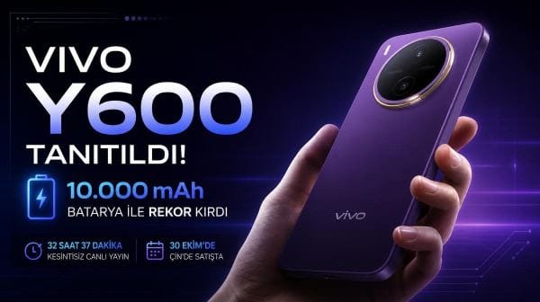 Vivo Y600 tanıtıldı! 10.000 mAh bataryasıyla rekor kırdı