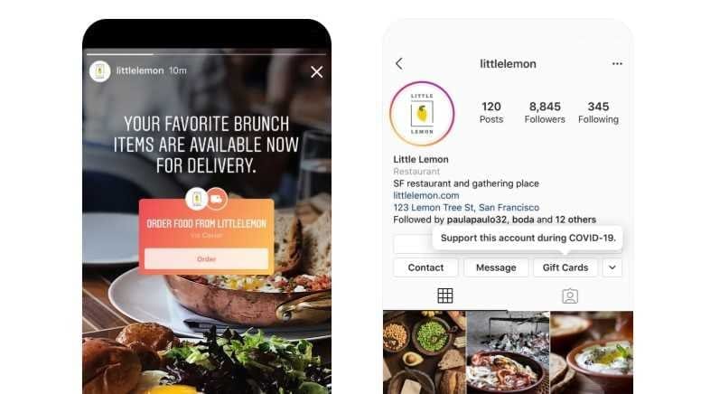 Instagram Yemek Siparişi Çıkartması Kullanıma Sunuldu