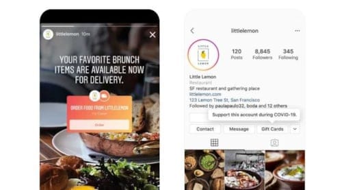 Instagram Yemek Siparişi Çıkartması Kullanıma Sunuldu