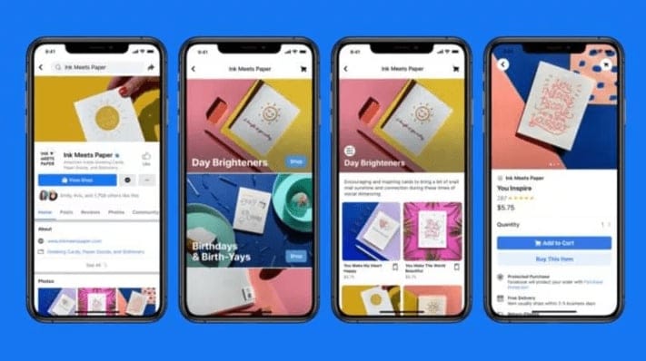 Facebook Shops ile vitrin oluşturup ürün satılabilecek