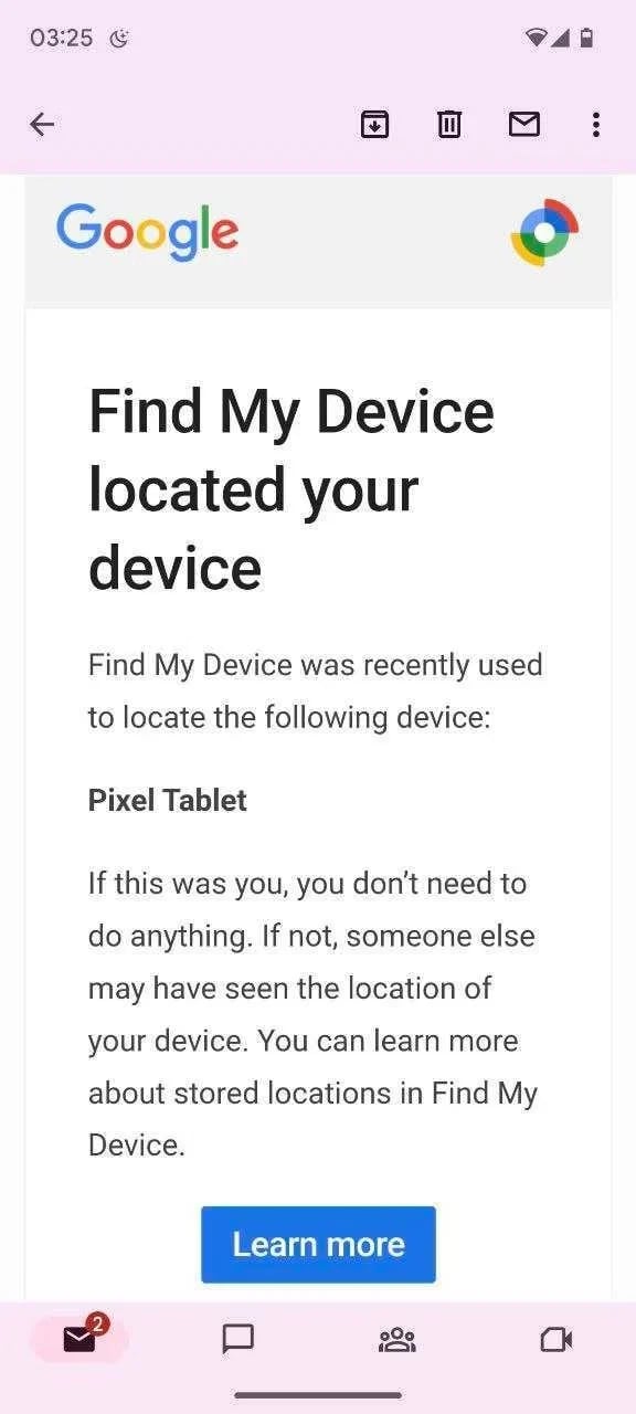 Google, Cihazımı Bul için yeni simge getirdi