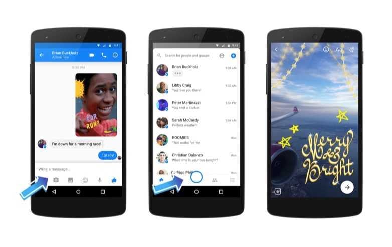 Facebook Messenger’a Kamera Fonksiyonu Geldi